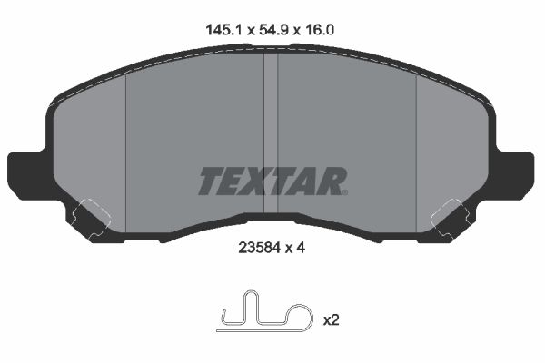 Sada brzdových platničiek kotúčovej brzdy TEXTAR 2358403