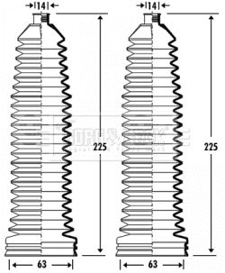 Zestaw osłon, układ kierowniczy BORG & BECK BSG3337
