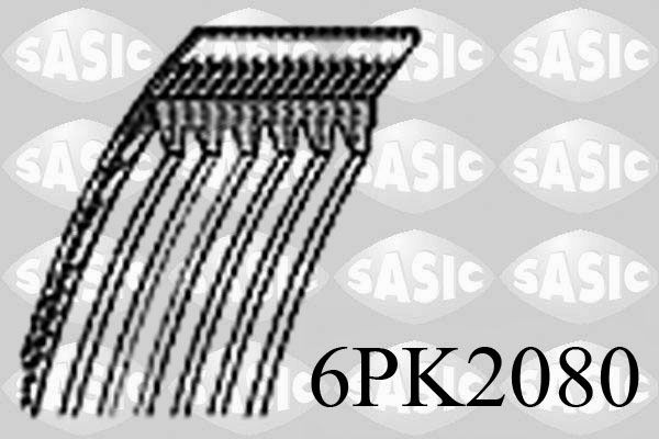 Pasek klinowy wielorowkowy SASIC 6PK2080