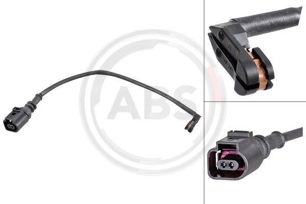 Styk ostrzegawczy, zużycie okładzin hamulcowych A.B.S. 39975