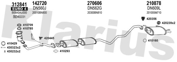 Układ wydechowy KLARIUS 270676E