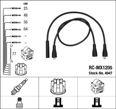 Set cablaj aprindere NGK 4947