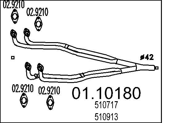 Rura wydechowa MTS 01.10180