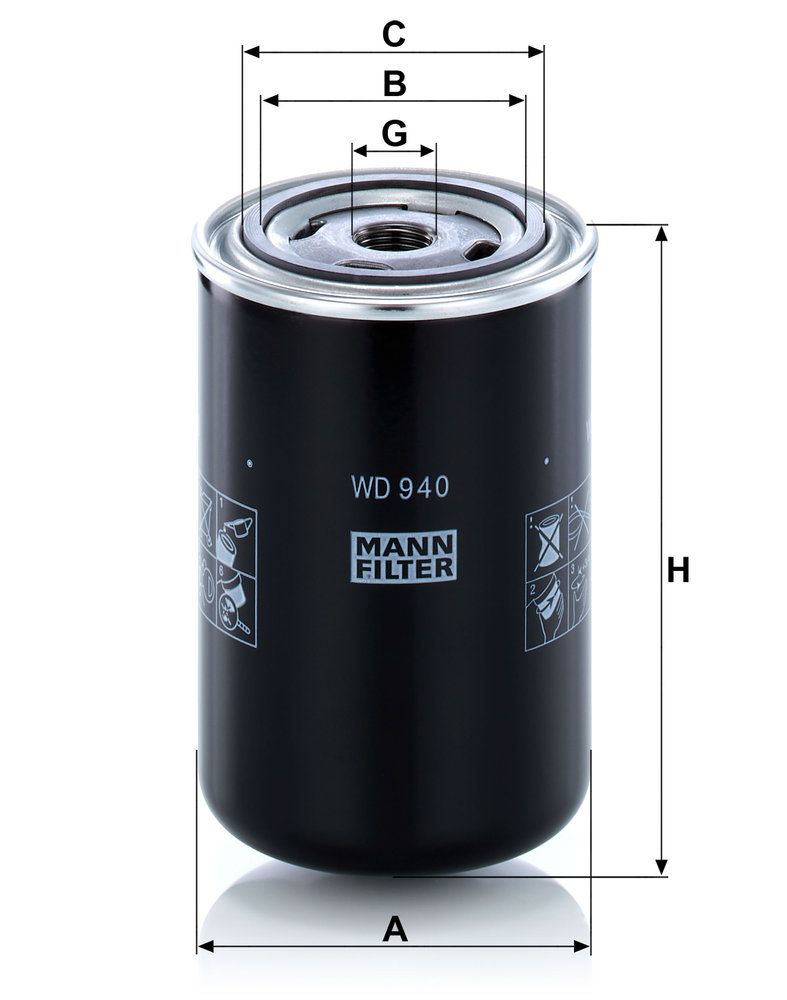 Levně Olejový filtr MANN-FILTER WD 940