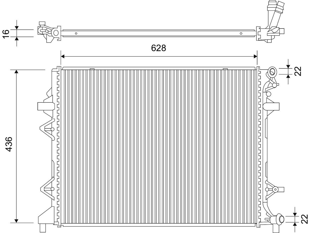 Radiator, racire motor VALEO 701111
