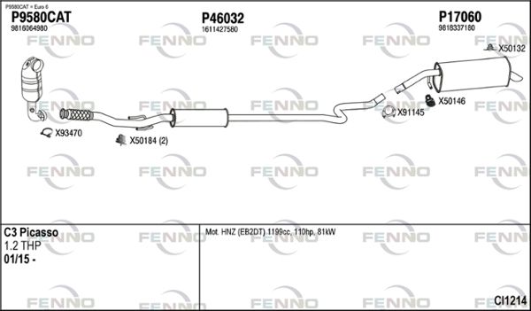 Układ wydechowy FENNO CI1214