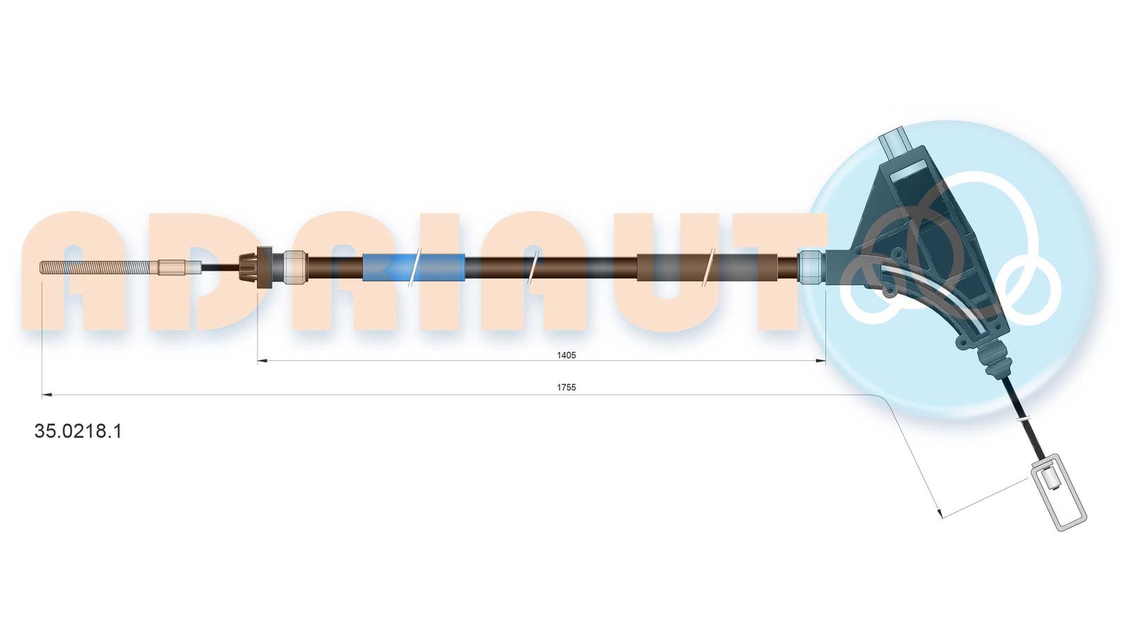 Cablu, frana de parcare ADRIAUTO 35.0218.1