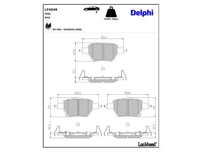 set placute frana,frana disc DELPHI LP4049