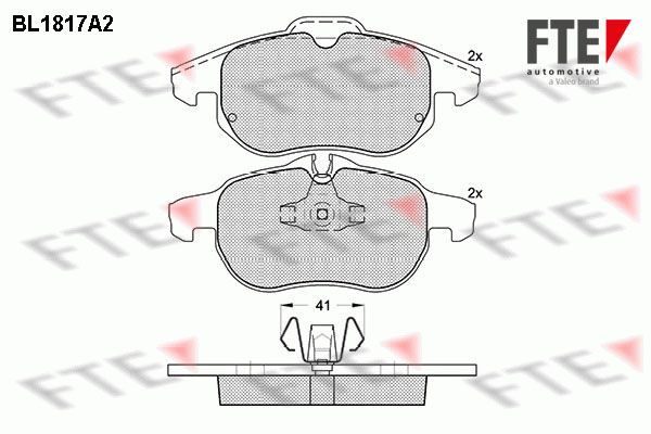 Zestaw klocków hamulcowych, hamulce tarczowe FTE 9010395
