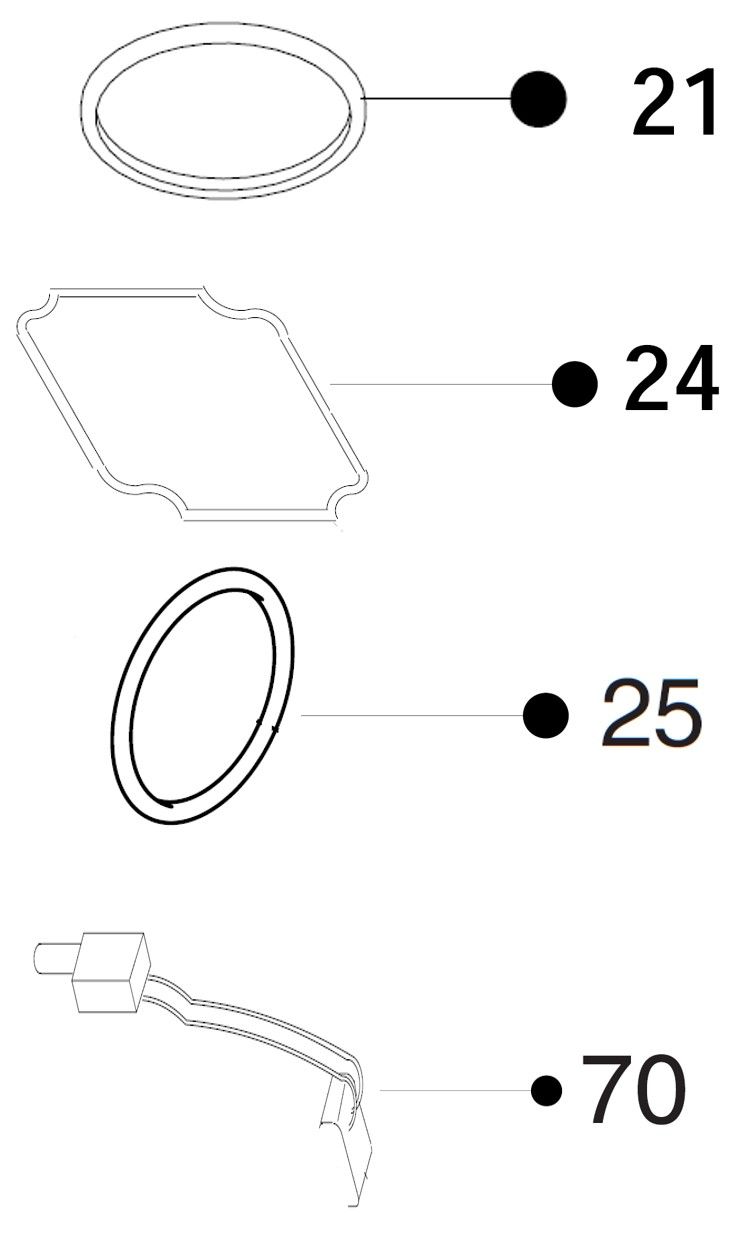 Set reparatie, supapa frana - frana de serviciu KNORR-BREMSE K018321