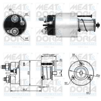 Włącznik elektromagnetyczny, rozrusznik MEAT & DORIA 46054