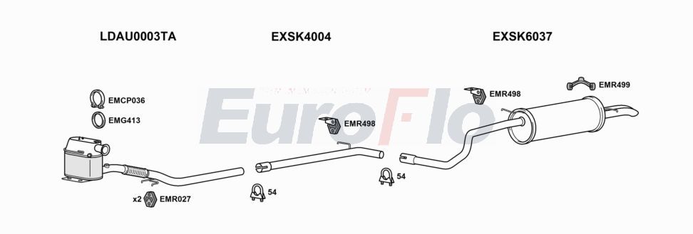 Układ wydechowy EUROFLO SKROO16D0602LHD