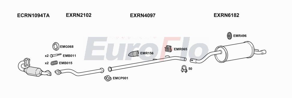 Układ wydechowy EUROFLO RNWIN125001