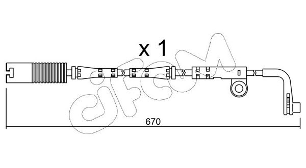 Styk ostrzegawczy, zużycie okładzin hamulcowych CIFAM SU.150