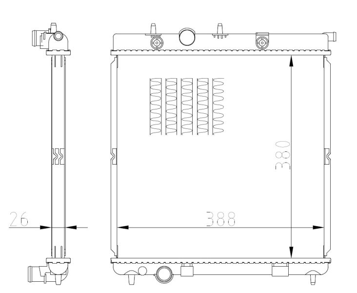 Chłodnica, układ chłodzenia silnika NRF 550016