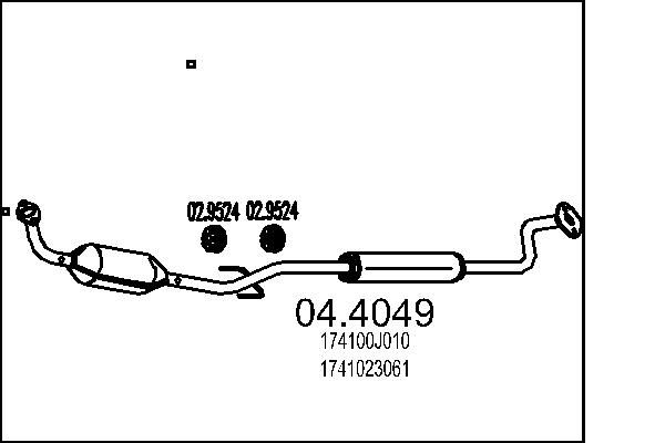 Katalizator MTS 174100J010