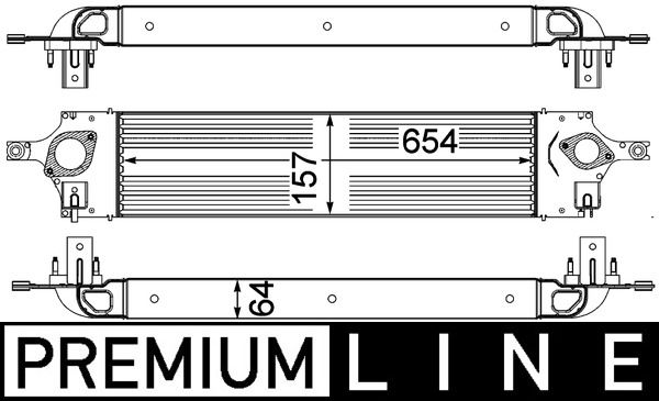 Intercooler, compresor MAHLE CI 319 000P