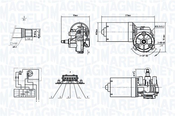 Silnik wycieraczek MAGNETI MARELLI 064374400010