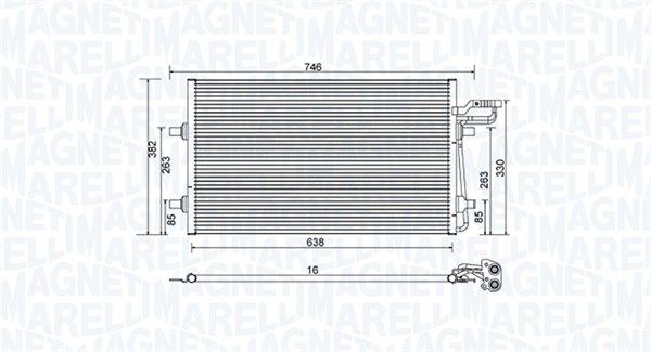 Kondenzátor klimatizácie MAGNETI MARELLI 350203934000