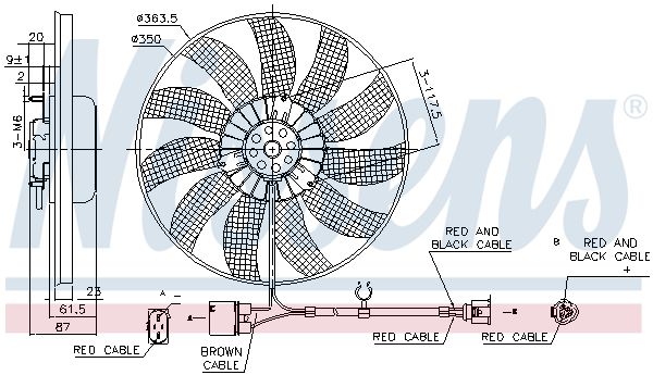 Ventilateur, refroidissement du moteur
