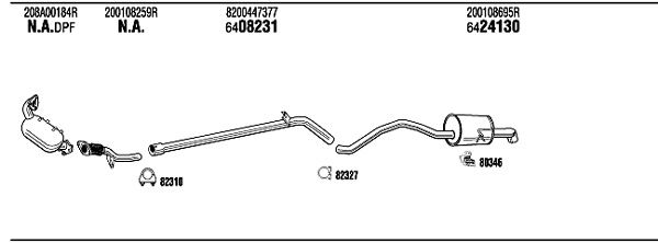 Układ wydechowy WALKER REK005855C