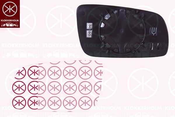 Szkło lusterka, lusterko zewnętrzne KLOKKERHOLM 75141063