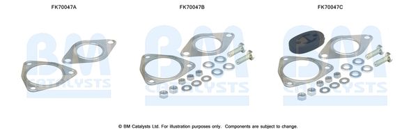 Zestaw montażowy, rura wydechowa BM CATALYSTS FK70047