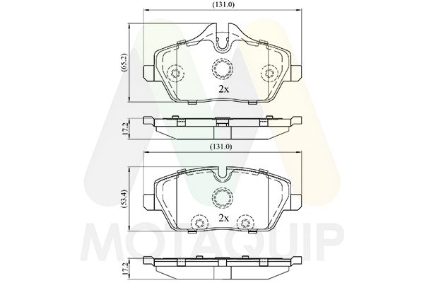 set placute frana,frana disc MOTAQUIP LVXL1801