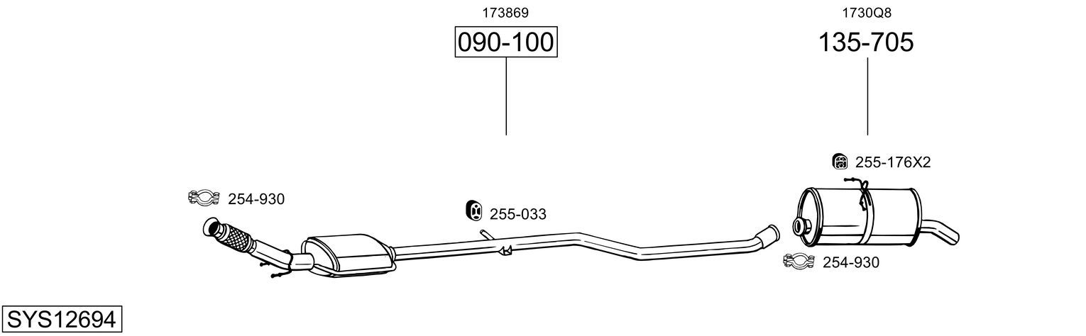 Układ wydechowy BOSAL SYS12694