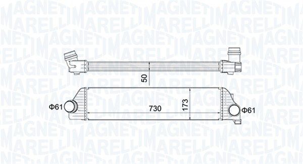 Chłodnica powietrza doładowującego MAGNETI MARELLI 351319205410