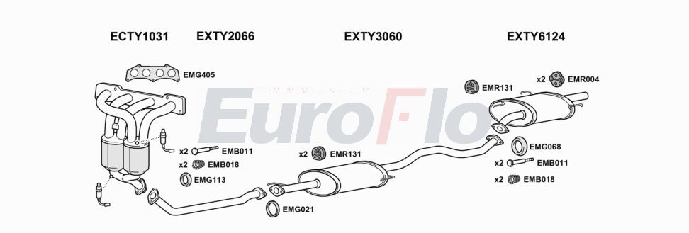 Układ wydechowy EUROFLO TYPRE246004A00