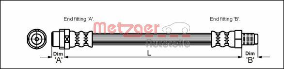 Furtun frana METZGER 4110578
