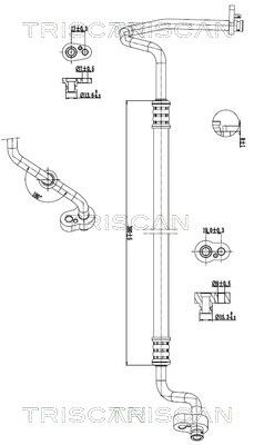 Przewód wysokiego/niskiego ciśnienia, klimatyzacja TRISCAN 901029070