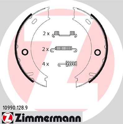 Sada brzdových čelistí, parkovací brzda ZIMMERMANN 10990.128.9