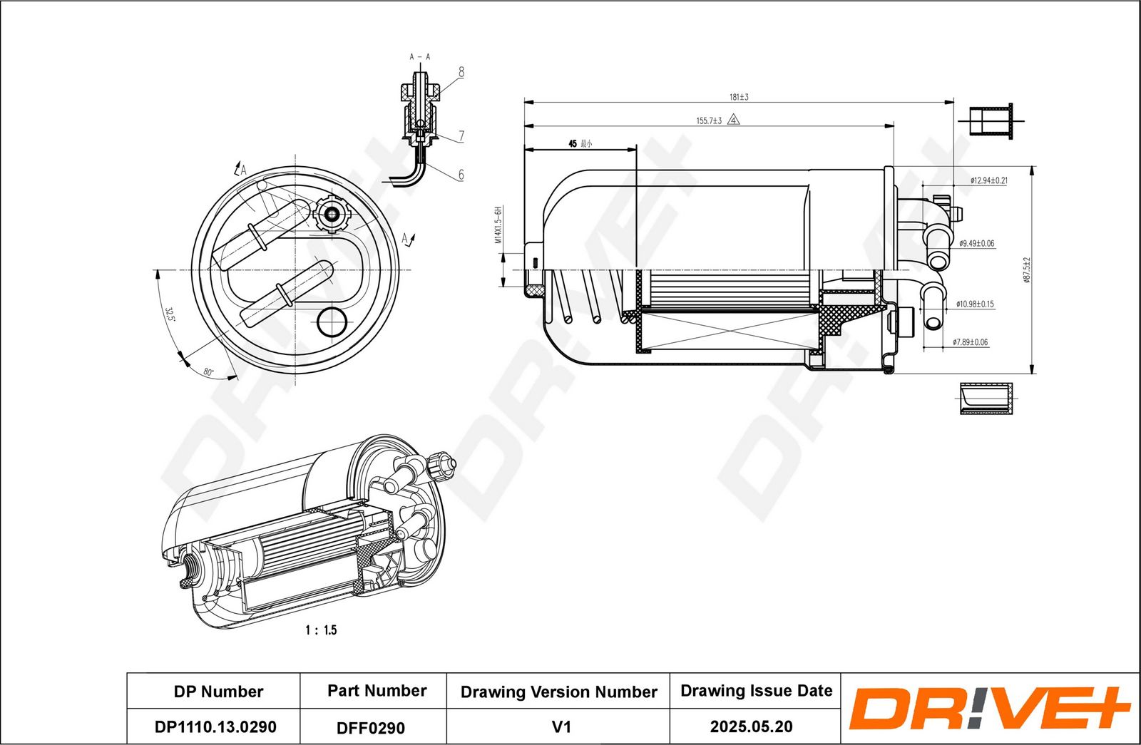 filtru combustibil Dr!ve+ DP1110.13.0290