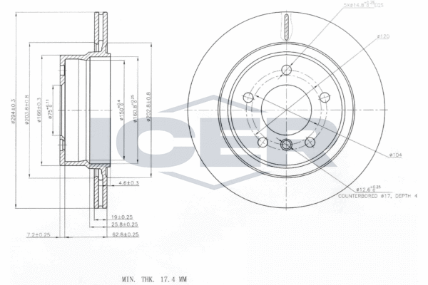 Tarcza hamulcowa ICER 78BD6087-2