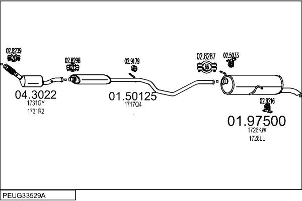 Układ wydechowy MTS PEUG33529A017991