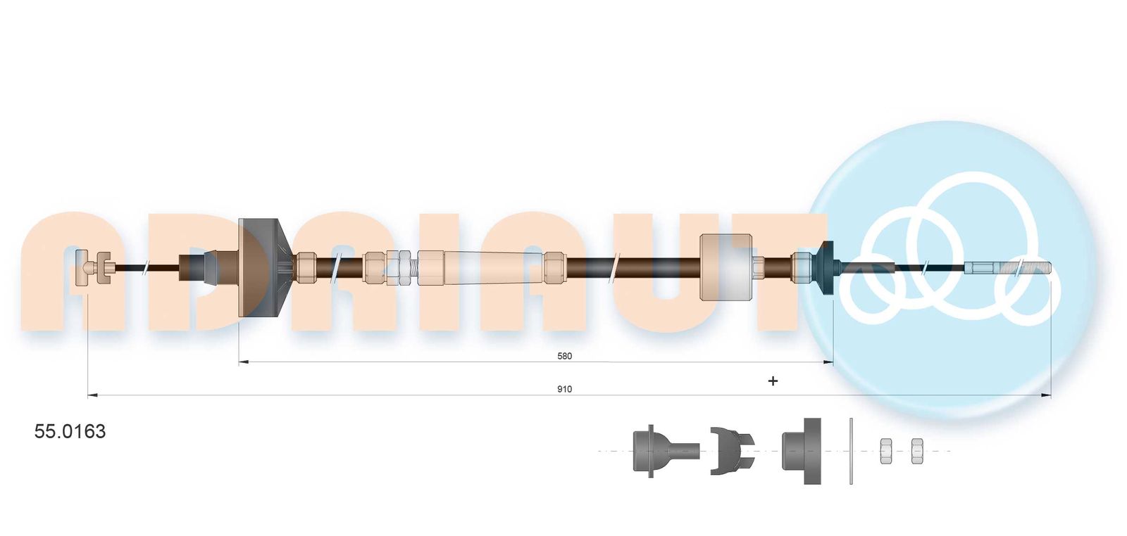 Cablu ambreiaj ADRIAUTO 55.0163