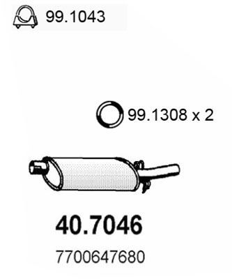 Tłumik końcowy ASSO 40.7046
