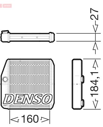 Výmenník tepla vnútorného kúrenia DENSO DRR09076