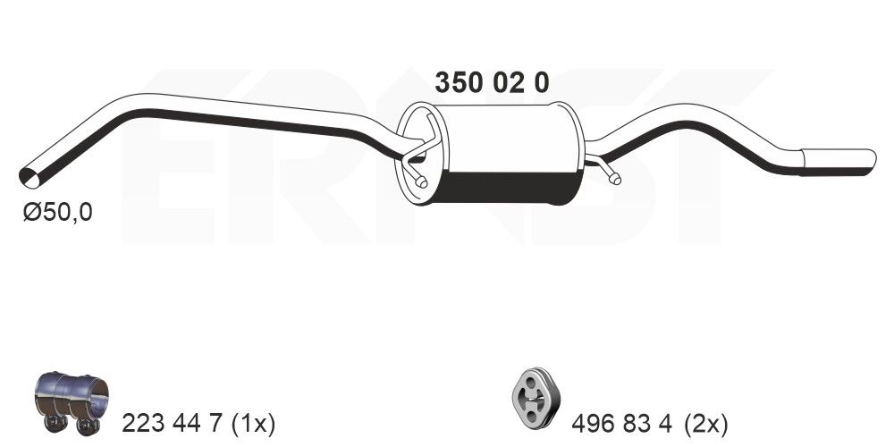 Toba esapament finala ERNST 350020