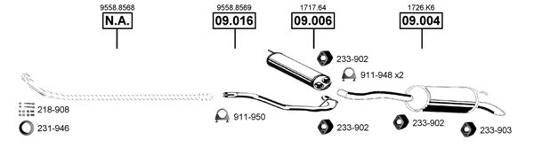 Układ wydechowy ASMET CI090370