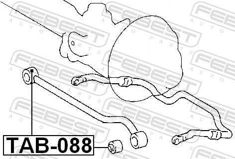 Levně Uložení, řídicí mechanismus FEBEST TAB-088
