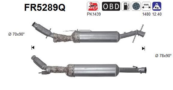 Filtr sadzy / filtr cząstek stałych, układ wydechowy AS FR5289Q