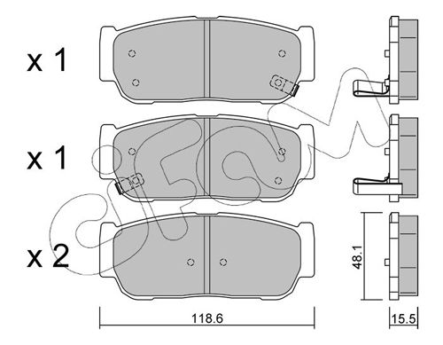 Zestaw klocków hamulcowych, hamulce tarczowe CIFAM 822-727-0