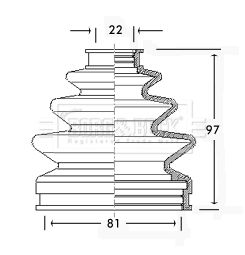 Zestaw osłon, wał napędowy BORG & BECK BCB2341