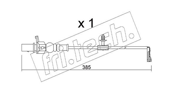 Styk ostrzegawczy, zużycie okładzin hamulcowych FRI.TECH. SU.348