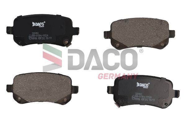Zestaw klocków hamulcowych, hamulce tarczowe DACO GERMANY 320902