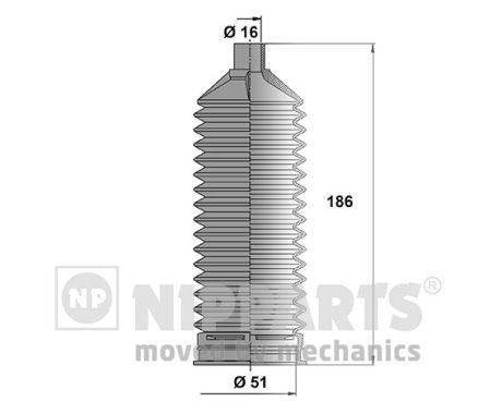 Zestaw osłon, układ kierowniczy NIPPARTS J2840506