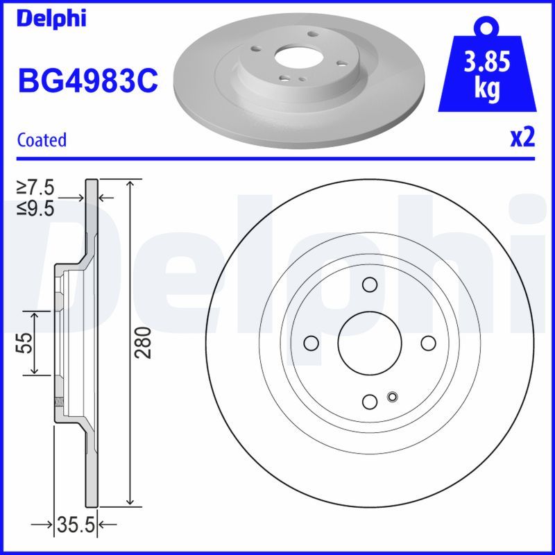 Brzdový kotouč DELPHI BG4983C